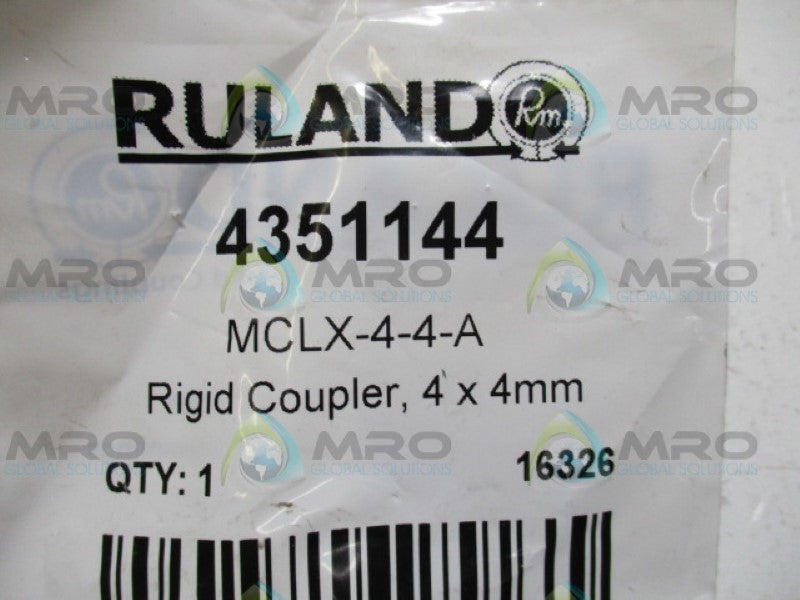 RULAND 4351144 MCLX-4-4-A RIGID COUPLER 4MM NSMP