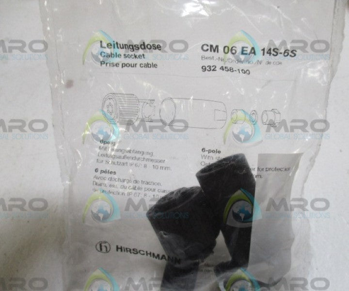 HIRSCHMANN CM06EA14A-6S CONNECTOR NSMP
