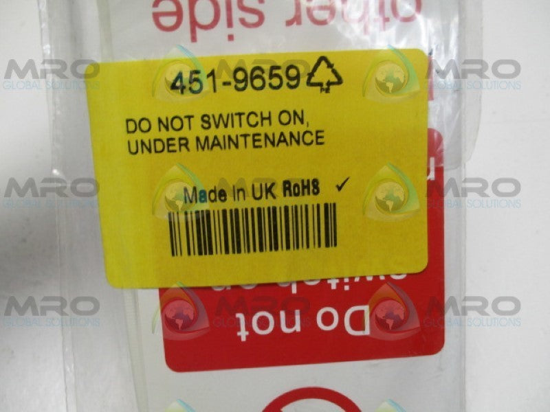 RS PRO 7824547 451-9659 WARNING LABELS (PKG OF 10) NSMP
