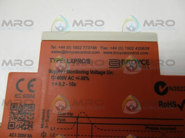 BROYCE LXPRC/S 41/2015 VOLTAGE MONITORING RELAY 230VAC NSMP