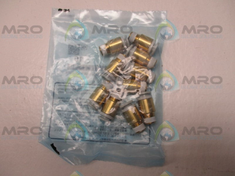SMC KQ2S06-01S MALE CONNECTOR FITTING WITH HEX (PKG OF 10) NSMP