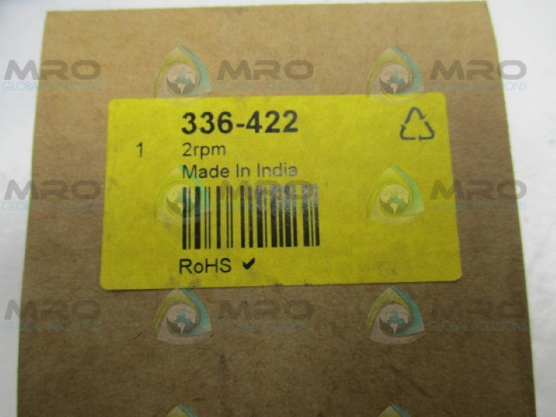 MCLENNAN SERVO SUPPLIES P5-G23L82 336-422 GEAR BOX 2RPM NSMP