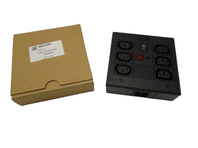 BULGIN PXD701/061/10/1 355496/1 6-PLUG POWER STRIP NSMP