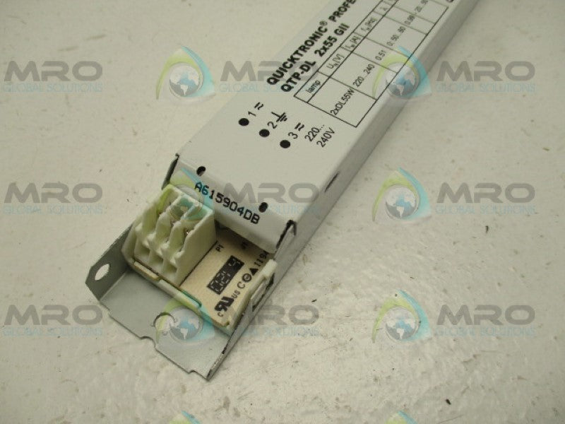 OSRAM QTP-DL2x55 873-5091 LIGHTING BALLAST 128W 220/240V NSMP