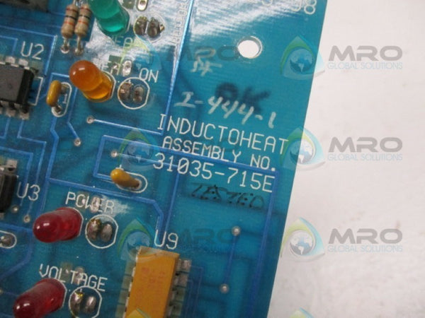 INDUCTOHEAT 31035-715E CONTROL BOARD UNMP