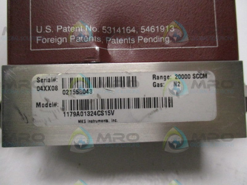 MKS RS-485 1179A01324CS15V MASS FLOW CONTROLLER (AS PICTURED) NSNP