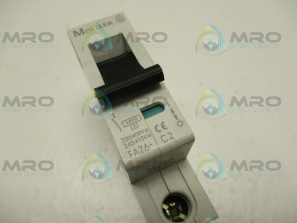 KLOCKNER MOELLER FAZ6-C2 CIRCUIT BREAKER 2A 240/415V NSNP