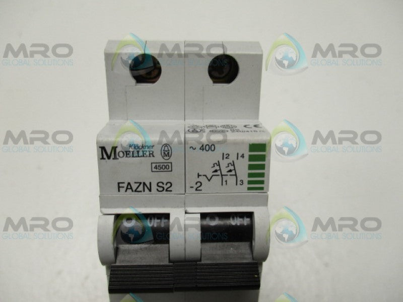 KLOCKNER MOELLER FAZN-S2-2 CIRCUIT BREAKER 2A NSNP