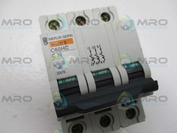 MERLIN GERIN 25676 CIRCUIT BREAKER C60HC C32 415V NSNP