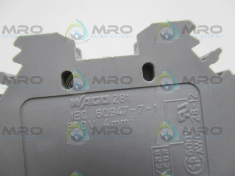 WAGO 281-101 TERMINAL BLOCK NSNP
