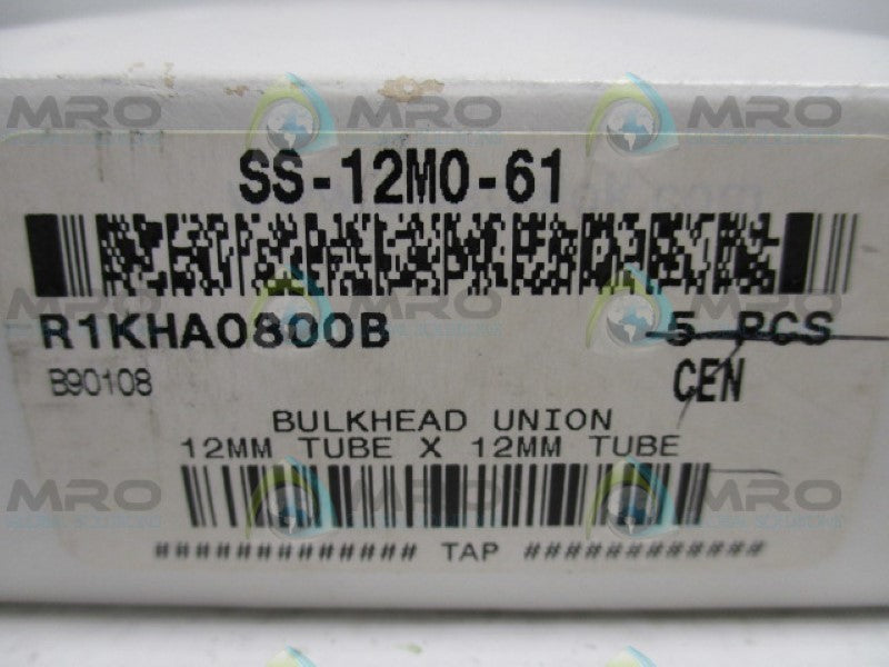 SWAEGLOK SS-12M0-61 BULKHEAD TUBE FITTING NSNP