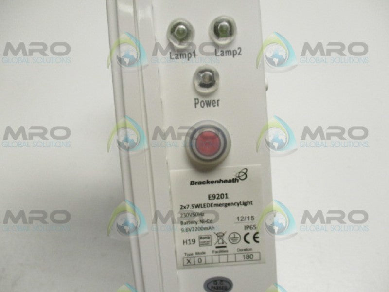 BRACKENHEATH E9201 2X7.5WLED EMERGENY LIGHT NSMP