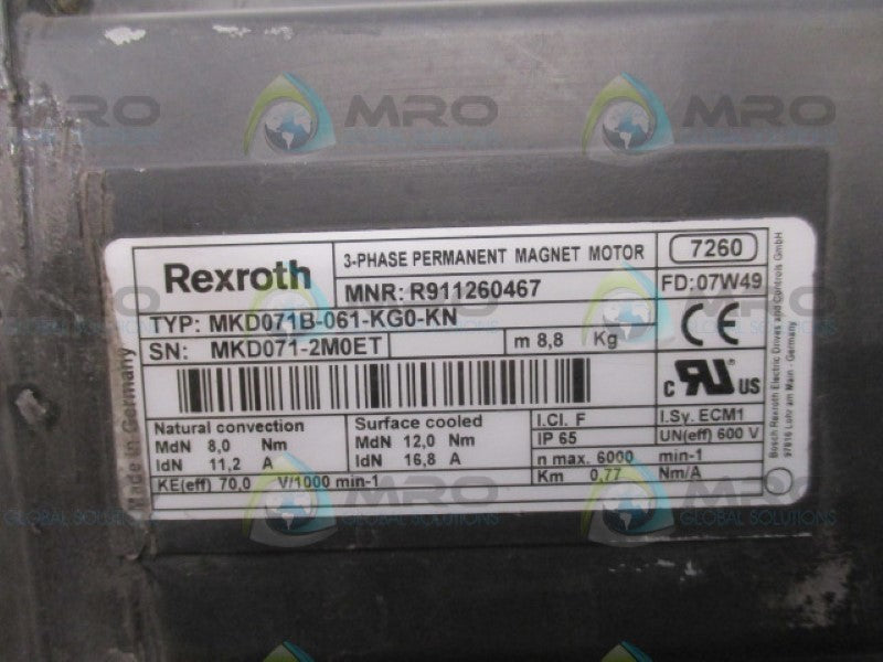 REXROTH MKD071B-061-KG0-KN  UNMP