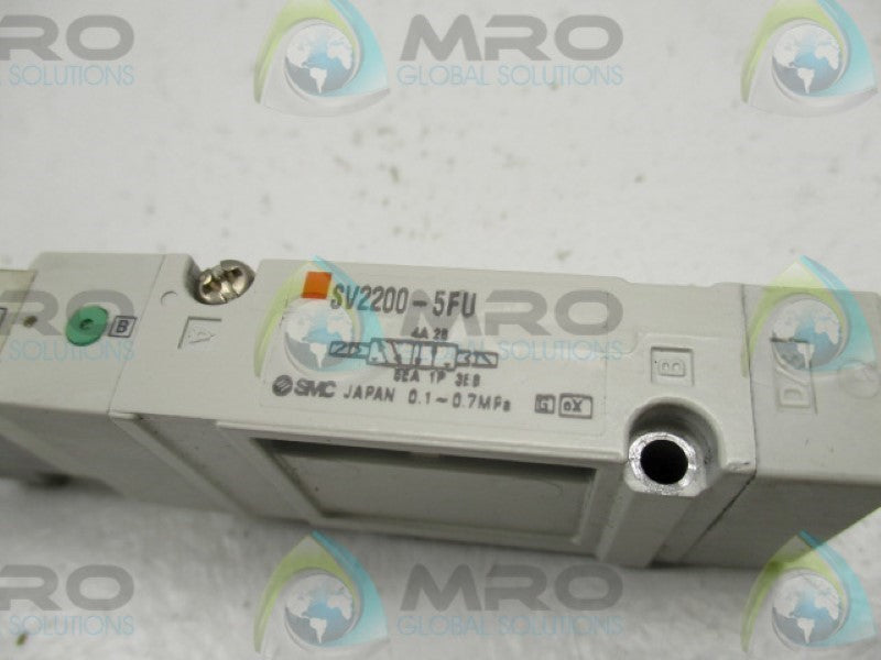 SMC SV2200-5FU SOLENOID VALVE 24VDC UNMP