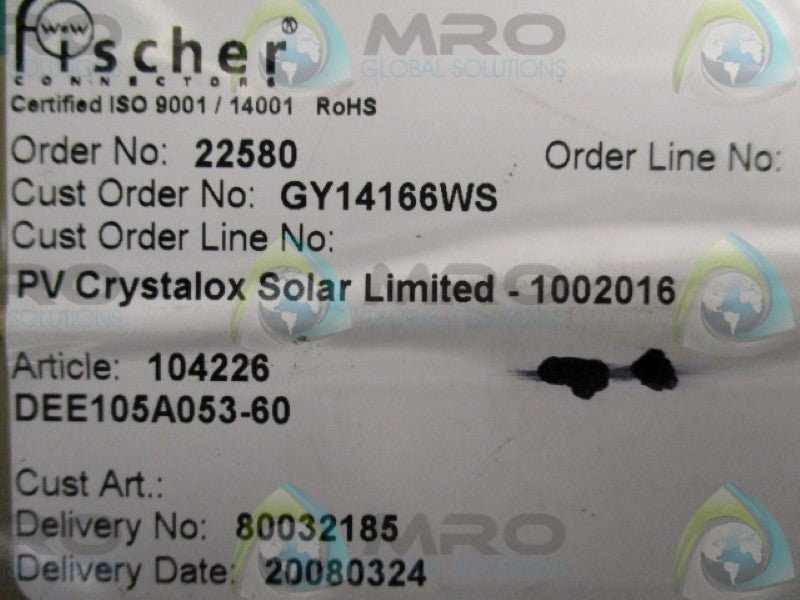 FISCHER DEE105A053-60 NSNP