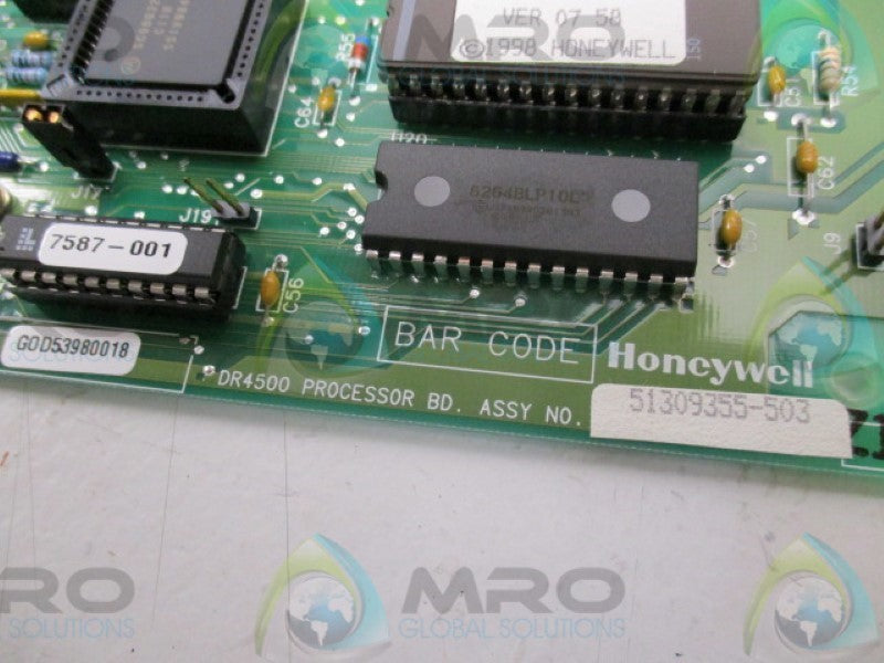 HONEYWELL 51309355-503 CE MARK PROCESSOR BOARD RELAY NSMP