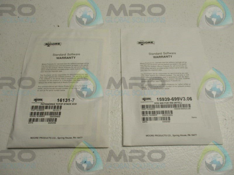 MOORE 15939-662 15939-662V3.06 16131-7 KIT NSMP