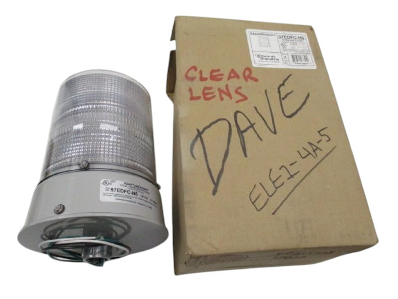 EDWARD SIGNALING 57EDFC-N5 CLEAR STROBE LIGHT 120VAC NSMP