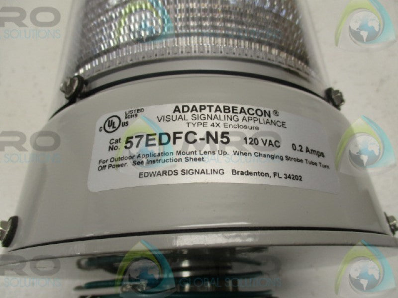 EDWARD SIGNALING 57EDFC-N5 CLEAR STROBE LIGHT 120VAC NSMP