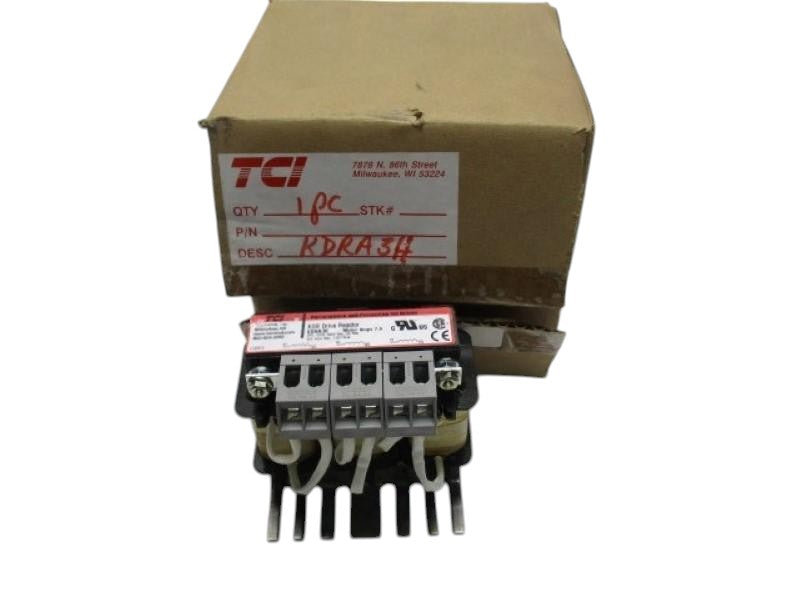 TCI KDRA3H DRIVE REACTOR 7.6A 480V NSMP
