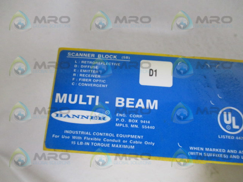 BANNER ENGINEERING SBD1 SCANNER BLOCK (AS PICTURED) UNMP