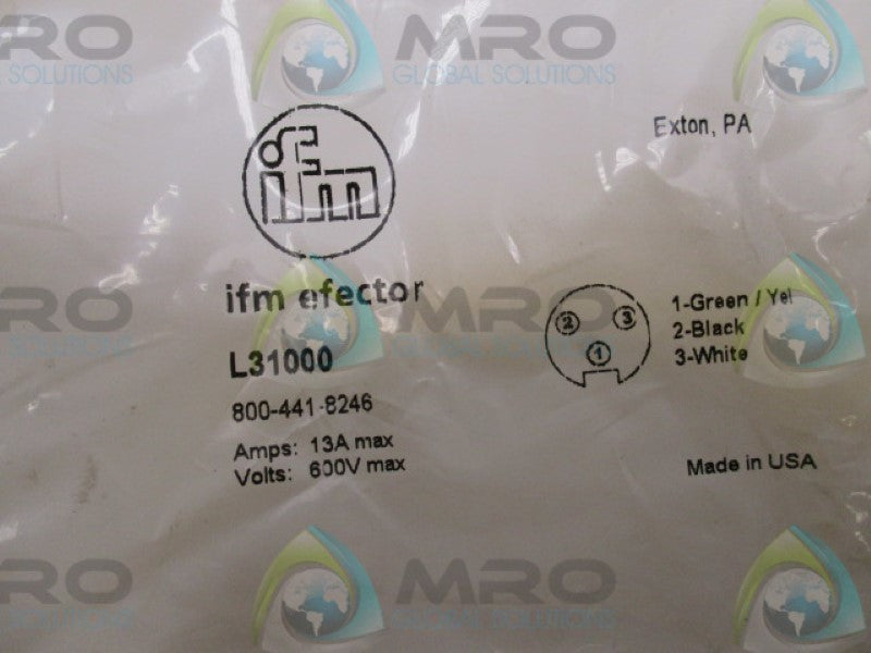 IFM EFECTOR L31000 ADOGB030ALS0002X03 CABLE 13A 600V  NSMP