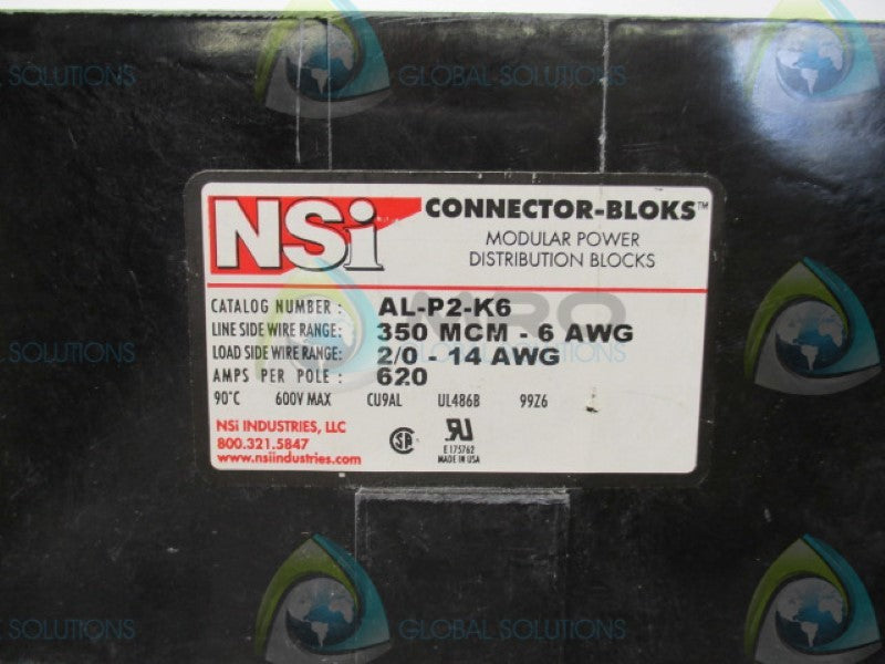 NSI AL-P2-K6 DISTRIBUTION BLOCK 620A   NSNP