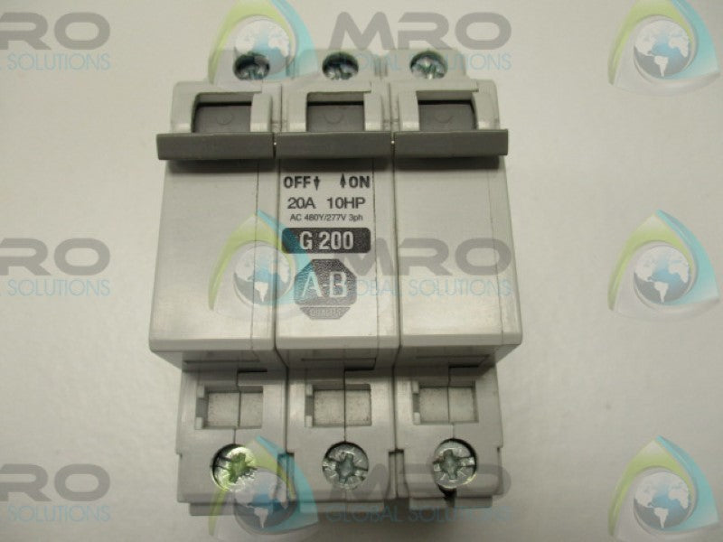 ALLEN BRADLEY 1492-CB2G200 SER. C CIRCUIT BREAKER 20A  UNMP