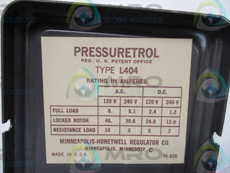 HONEYWELL L404 PRESSURE SWITCH  NSNP