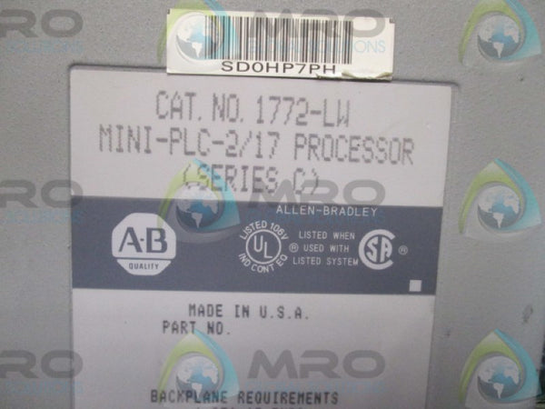 ALLEN BRADLEY 1772-LW SER. C F/W H  UNMP