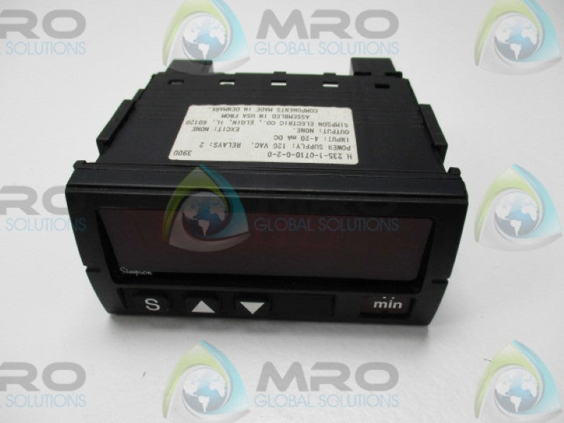 SIMPSON H235-1-0710-0-2-0 PANEL METER 120VAC  UNMP