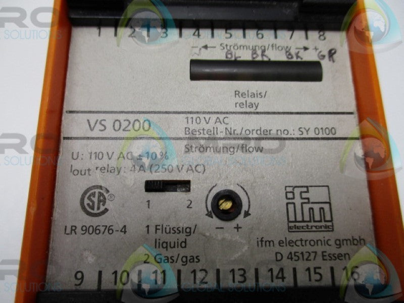 IFM EFECTOR VS0200 CONTROLLER 110VAC (AS PICTURED)  UNMP