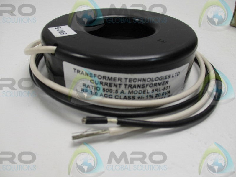 TRANSFORMER TECHNOLOGY 5RL-501 TRANSFORMER RATIO 500:5   NSMP