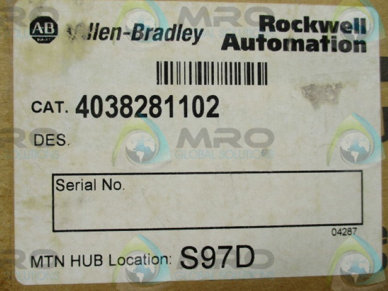 INDUSTRIAL SPARE PART 4038281102 SRC ASSEMBLY 650A  NSMP