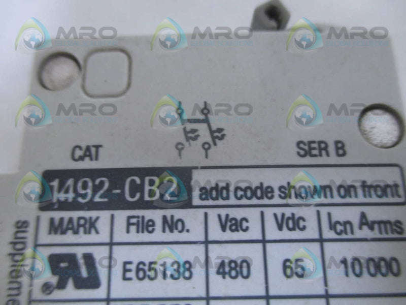 ALLEN BRADLEY 1492-CB2P060 SER. B (MISSING ACCESSORIES)  NSNP