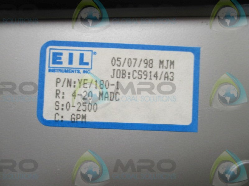 EIL YE-180-1 PANEL METER 0-2500GPM  NSMP
