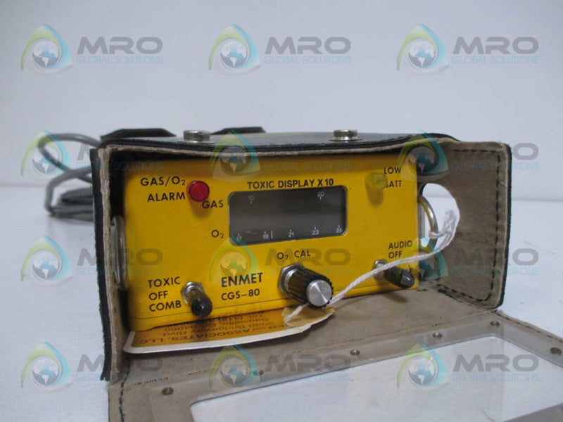 ENMET CGS-80 PORTABLE TOXIC GAS & OXYGEN DETECTOR UNMP