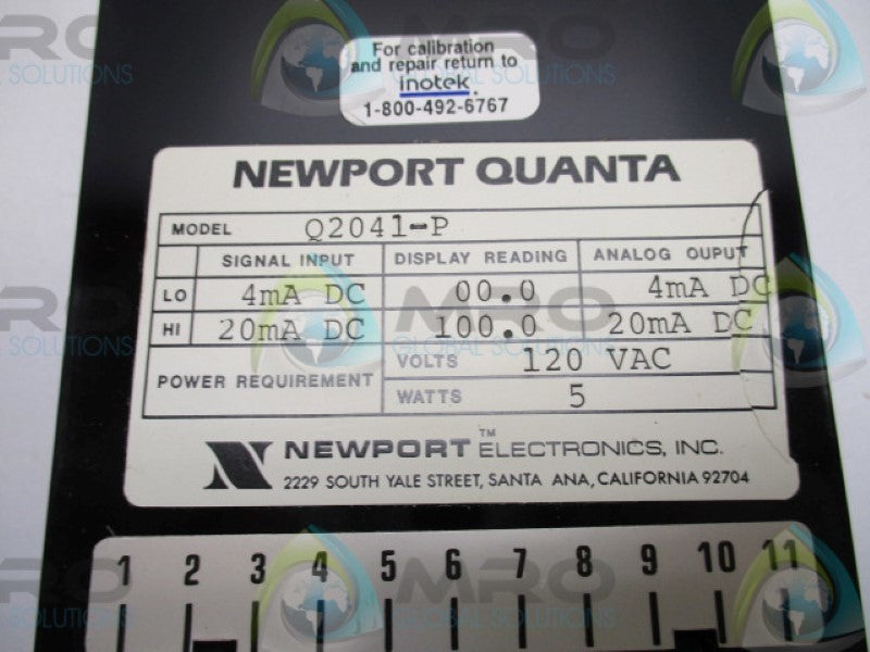 NSNPPORT QUANTA Q2041-P PROCESS RECIEVER METER 120VAC  NSNP