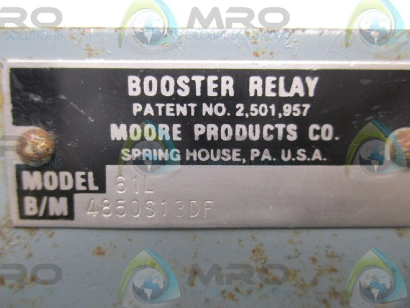 MOORE 61L 4850S13DF BOOSTER RELAY  UNMP