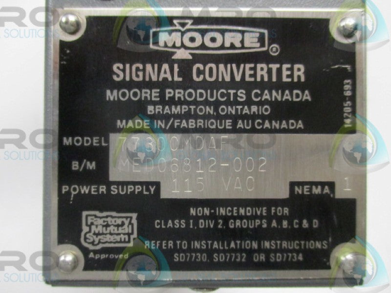 MOORE 77300MDAF SIGNAL CONVERTER 115VAC  NSNP