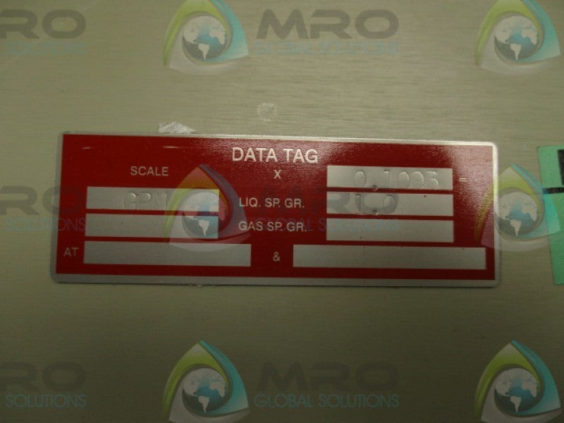 BROOK INSTRUMENT 1110CL44CDDAA 10-100% FLOW METER  NSNP