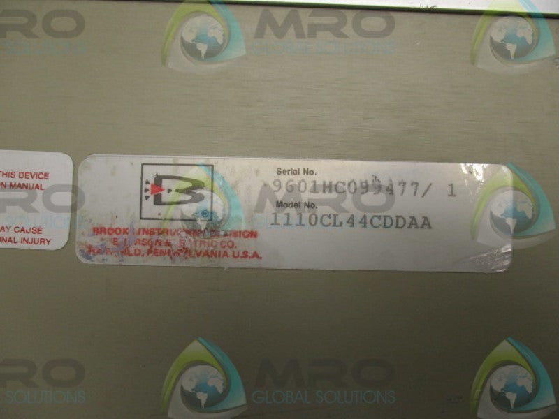 BROOK INSTRUMENT 1110CL44CDDAA 10-100% FLOW METER  NSNP