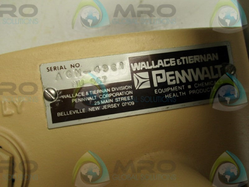 WALLACE&TIERNAN AGN-4961 VERSA-METER TRANSMITTER 10-100 GAL/MIN  NSNP