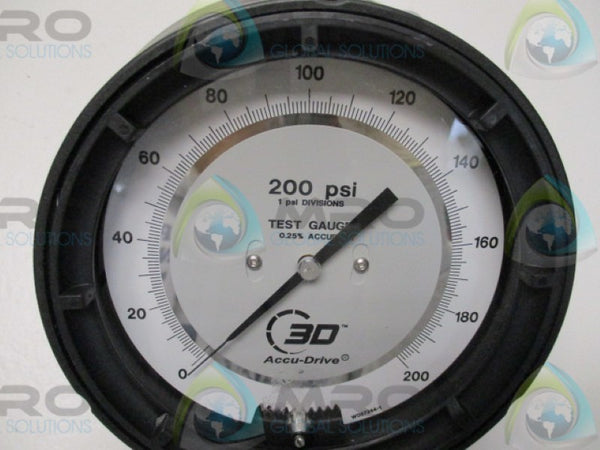 3D INSTRUMENTS 3444-5P25Z-B91-ZZZZ TEST GAUGE 200PSI  NSNP