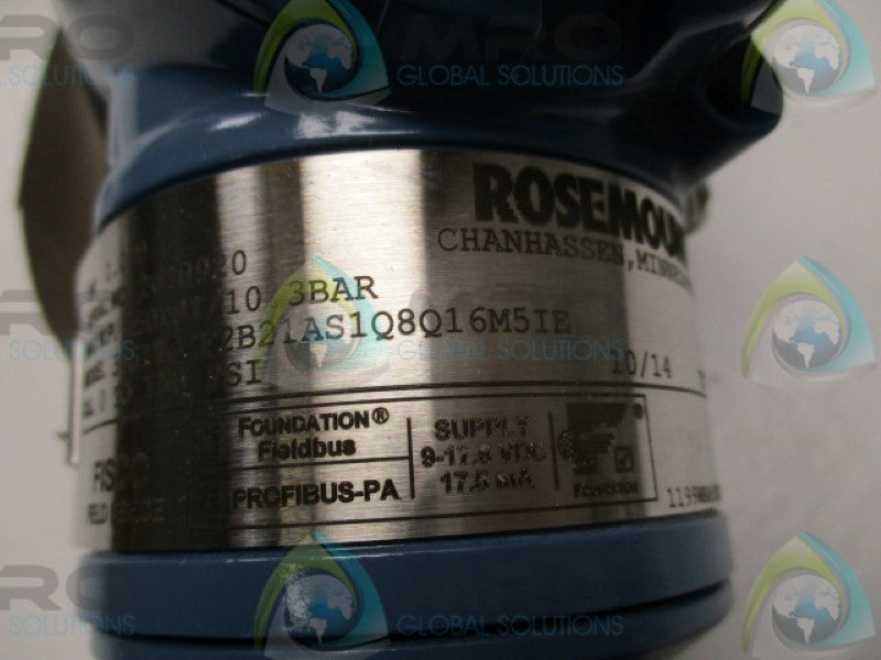 ROSEMOUNT 3051TG2F2B21AS1Q8Q16M5IE PRESSURE TRANSMITTER 150PSI  NSNP