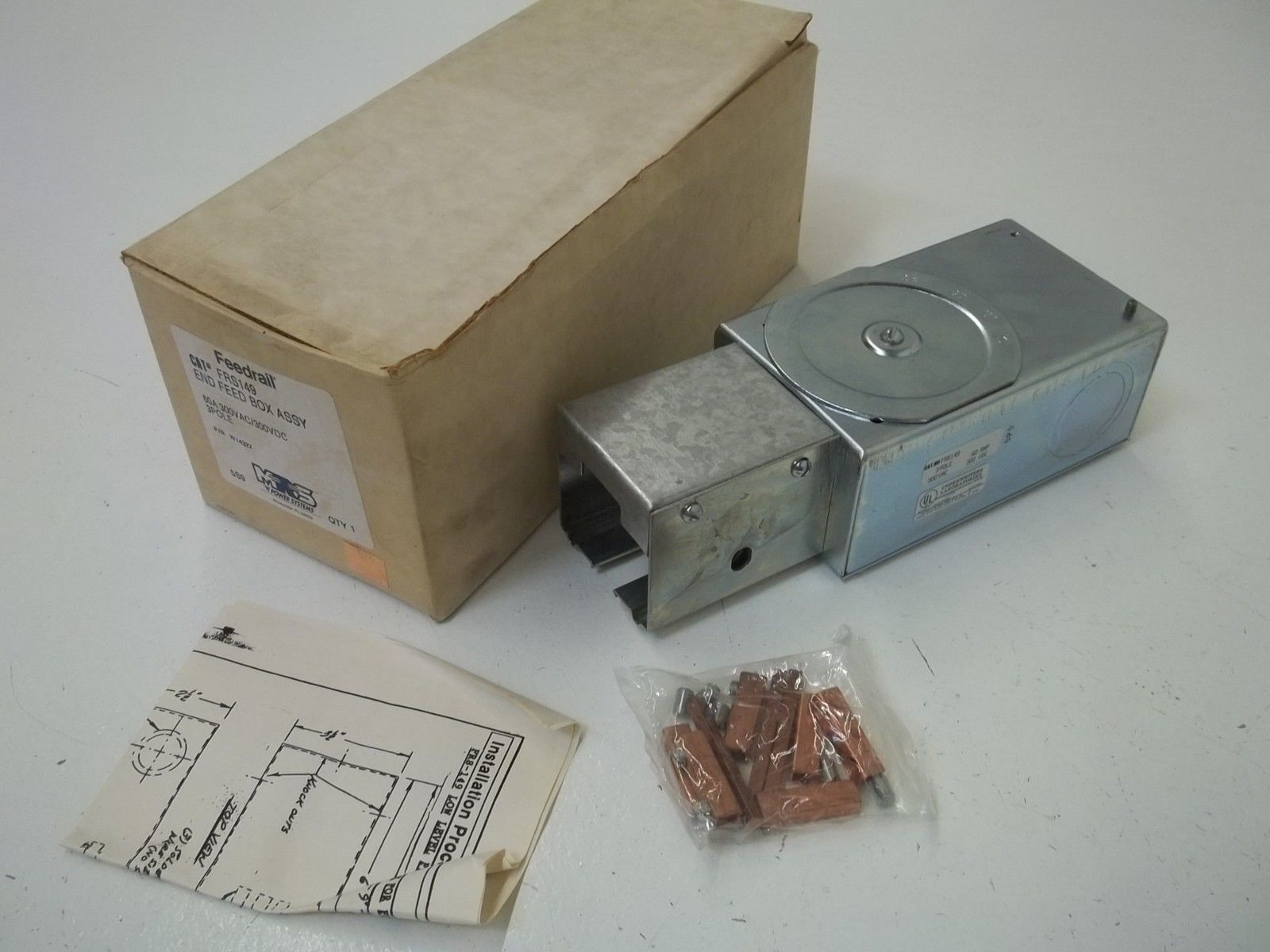 MRS POWER SYSTEM FRS149 END FEED BOX ASSY 60A 300VAC/300VDC 3POLEUNMP