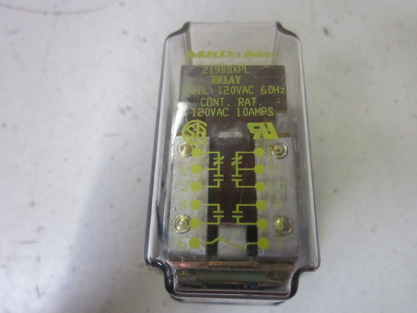 MSD 219BBXPL RELAY 120VAC UNMP