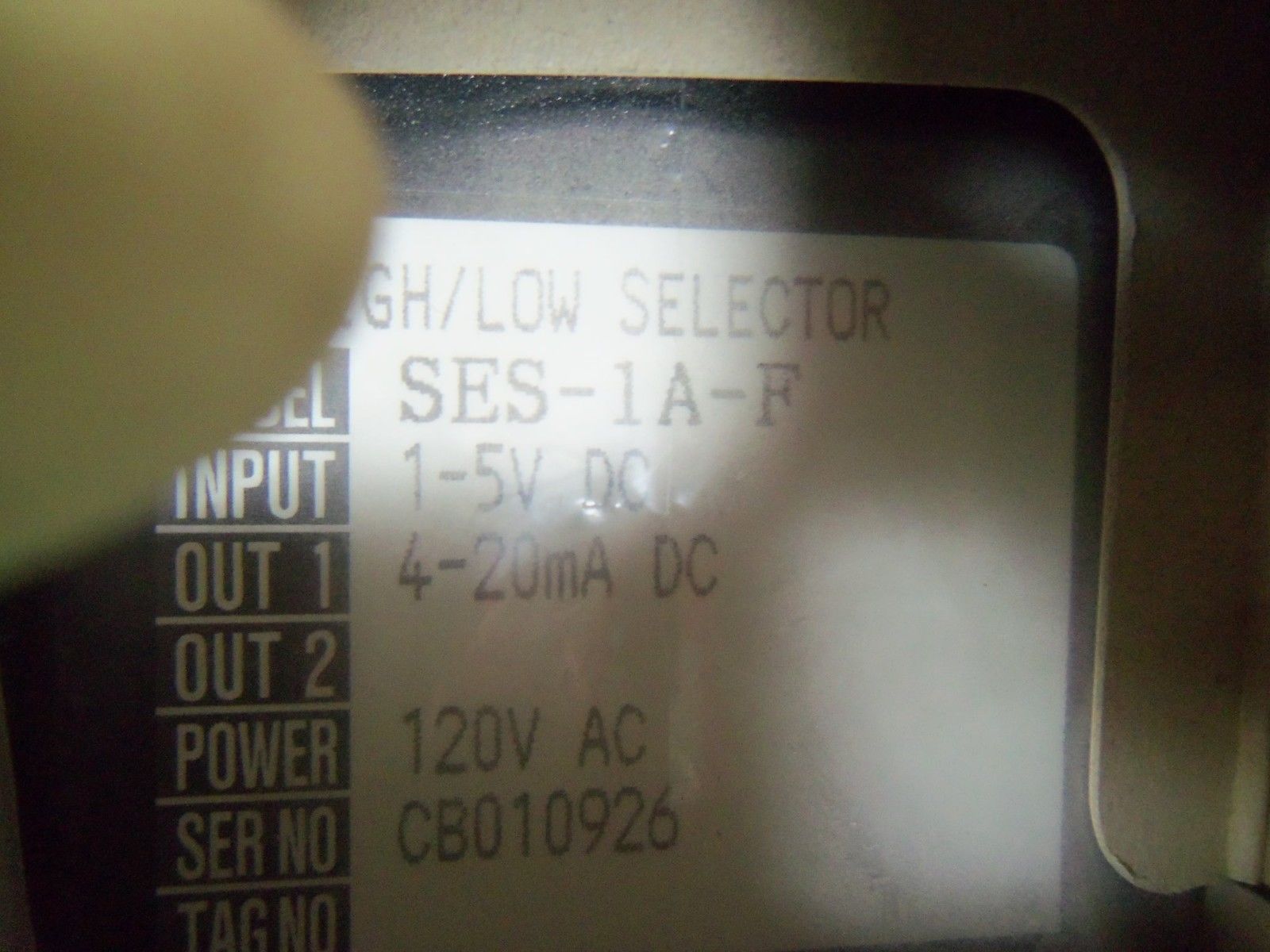 M-SYSTEM HIGH/LOW SELECTOR SES-1A-F NSMP