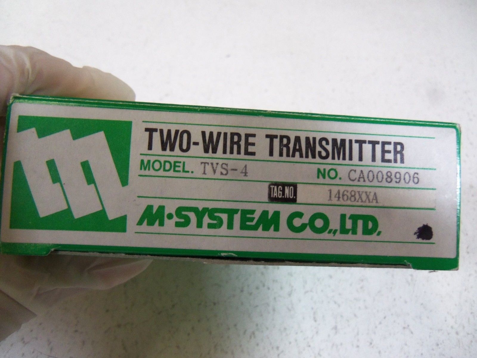 M. SYSTEM CO. TWO-WIRE TRANSMITTER TVS-4 NSMP