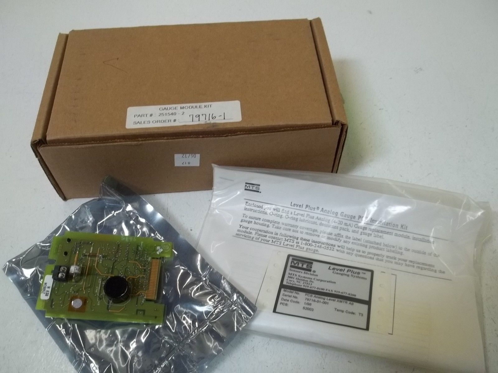 MTS 251540-2 PCB ANALOG LEVEL XMTR A9 NSMP